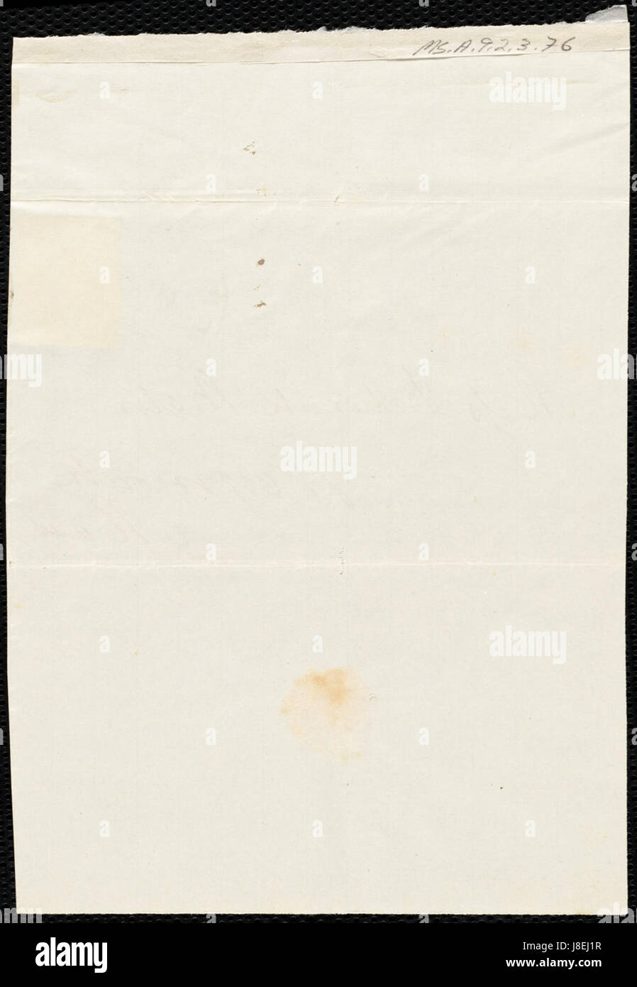 Diese Referenz weist wahrscheinlich auf einen Brief oder eine Mitteilung hin, die von einem unbekannten Schöpfer an Deborah Weston gesendet wurde, mit dem Zeitraum um 1830. Der Verweis auf die Seiten 2 und 4 deutet auf einen Teil eines größeren Dokuments oder Briefes mit bedeutendem historischen Kontext hin. Stockfoto