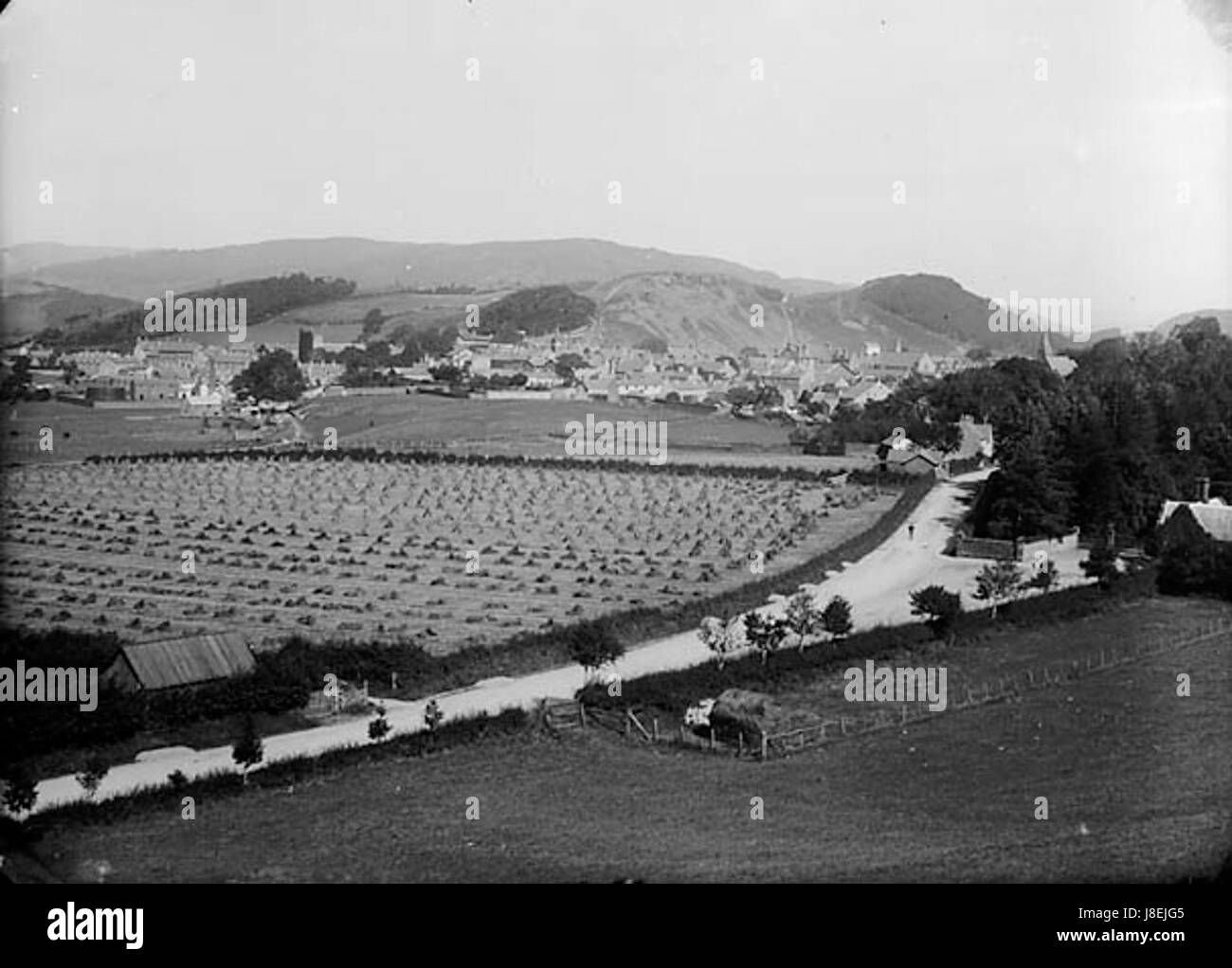 Machynlleth ist eine Stadt in Powys, Wales, die für ihre historische Bedeutung und die malerische Lage im Dyfi Valley bekannt ist. Es beherbergt verschiedene historische Sehenswürdigkeiten und bietet einen Einblick in das walisische Erbe. Stockfoto