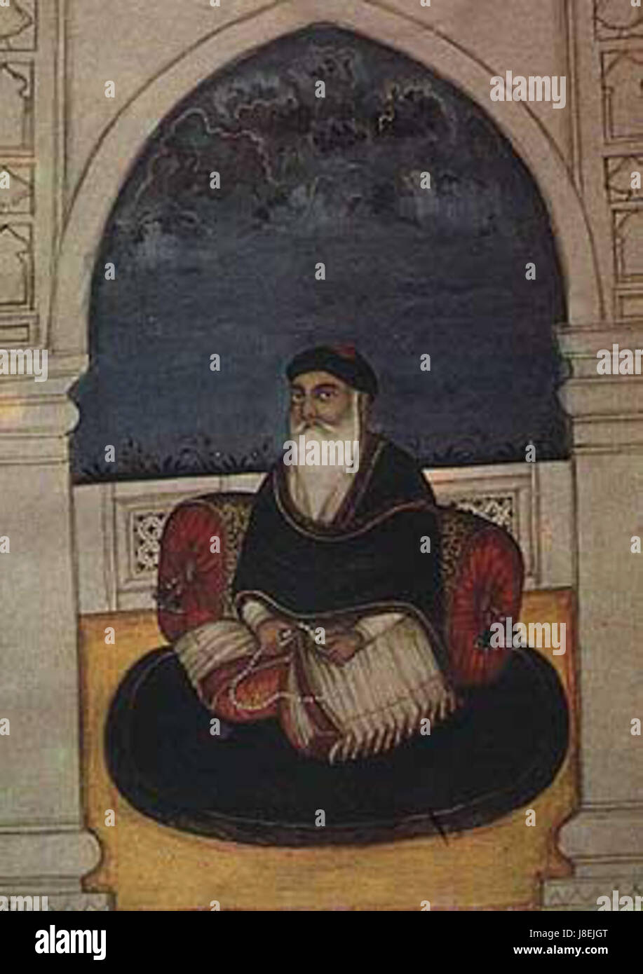 Fakir Imamuddin ist wahrscheinlich ein Verweis auf eine Person, die für seine spirituellen oder religiösen Lehren bekannt ist, möglicherweise ein Fakir oder Mystiker aus Südasien, bekannt für seine religiösen Praktiken und Philosophie. Stockfoto