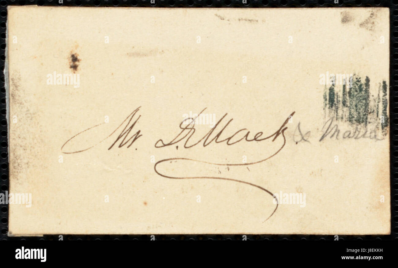 Dieses Dokument, datiert um 1830, ist ein Brief von Mr. D. Mack an einen unbekannten Empfänger. Sie bietet Einblicke in die persönliche Kommunikation dieser Zeit und spiegelt den historischen Kontext der Korrespondenz des frühen 19. Jahrhunderts wider. Stockfoto