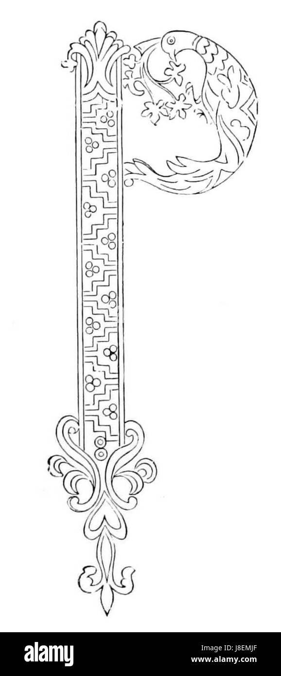 Dieser Eintrag bezieht sich auf ein beleuchtetes Manuskript, ein künstlerisches und historisches Werk, das komplizierte handgemalte Entwürfe und Kalligrafie aufweist, die oft mit mittelalterlichen Texten und religiösen Werken in Verbindung gebracht werden. Stockfoto