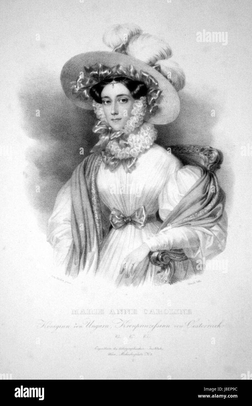 Diese Lithografie zeigt Maria Anna Karolina von Savoyen, eine bedeutende historische Figur aus Sardinien. Sie war ein einflussreiches Mitglied der Savoyen-Dynastie und spielte im 18. Jahrhundert eine bedeutende Rolle im europäischen Adel. Stockfoto Diese Lithografie zeigt Maria Anna Karolina von Savoyen, eine bedeutende historische Figur aus Sardinien. Sie war ein einflussreiches Mitglied der Savoyen-Dynastie und spielte im 18. Jahrhundert eine bedeutende Rolle im europäischen Adel. Stockfoto