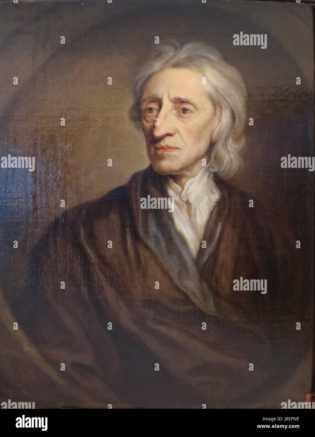 "John Locke" von Godfrey Kneller, 1697, Eremitage Stockfoto