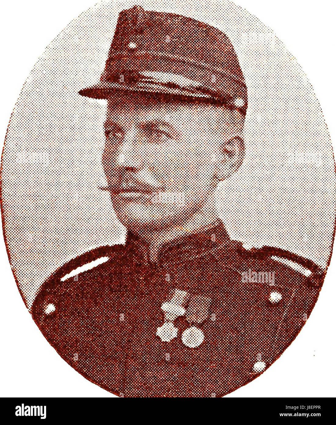 Markiert als Jonge Mann Stockfoto