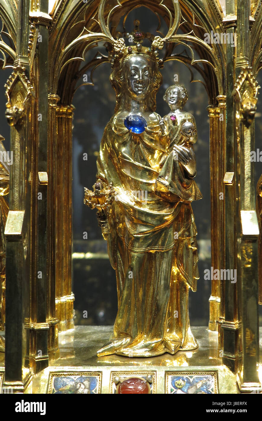 Karlsreliquiar Maria Mit Art Stockfoto