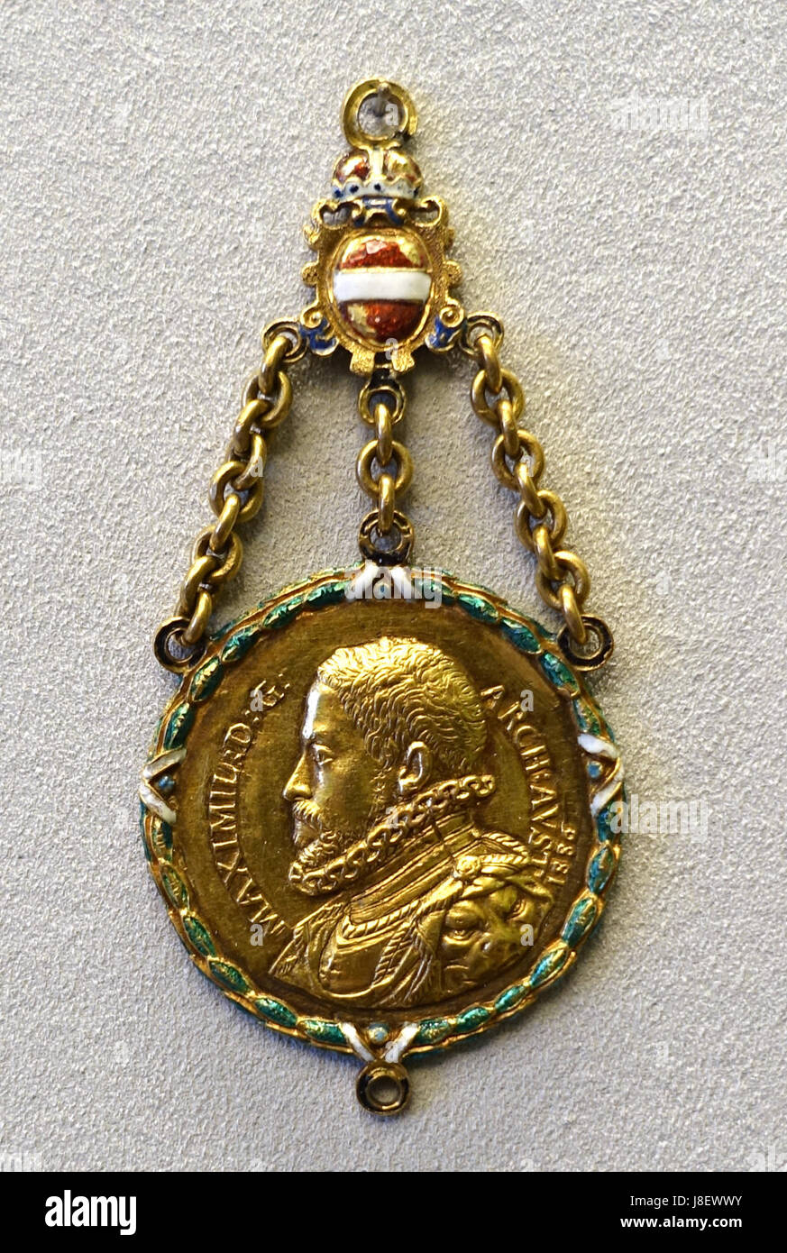 Maximilian, Erzherzog von Österreich, Hochmeister des Deutschen Ordens, von Antonio Abondio, 1586 Bode Museum DSC02806 Stockfoto