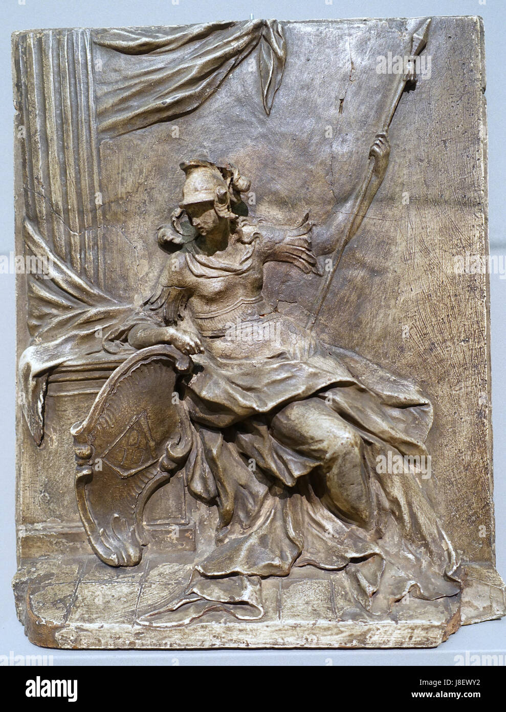 Minerva als Symbol für Stärke und ein Förderer der Wissenschaften, von Johann Baptist Hagenauer, Wien, c. 1760, gebackene Ton Bode-Museum-DSC02934 Stockfoto