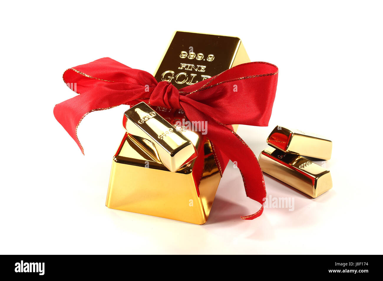 Geldanlage, Einsparungen, Goldbarren, Goldbarren, Goldpreis, Bullion Reserve, Gold, Stockfoto