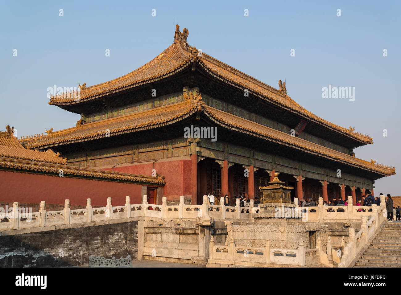 Korn Sie-Maßnahme, Jialiang, vor Palast der Himmlischen Reinheit, chinesischen Kaiserpalast, Peking, China Stockfoto