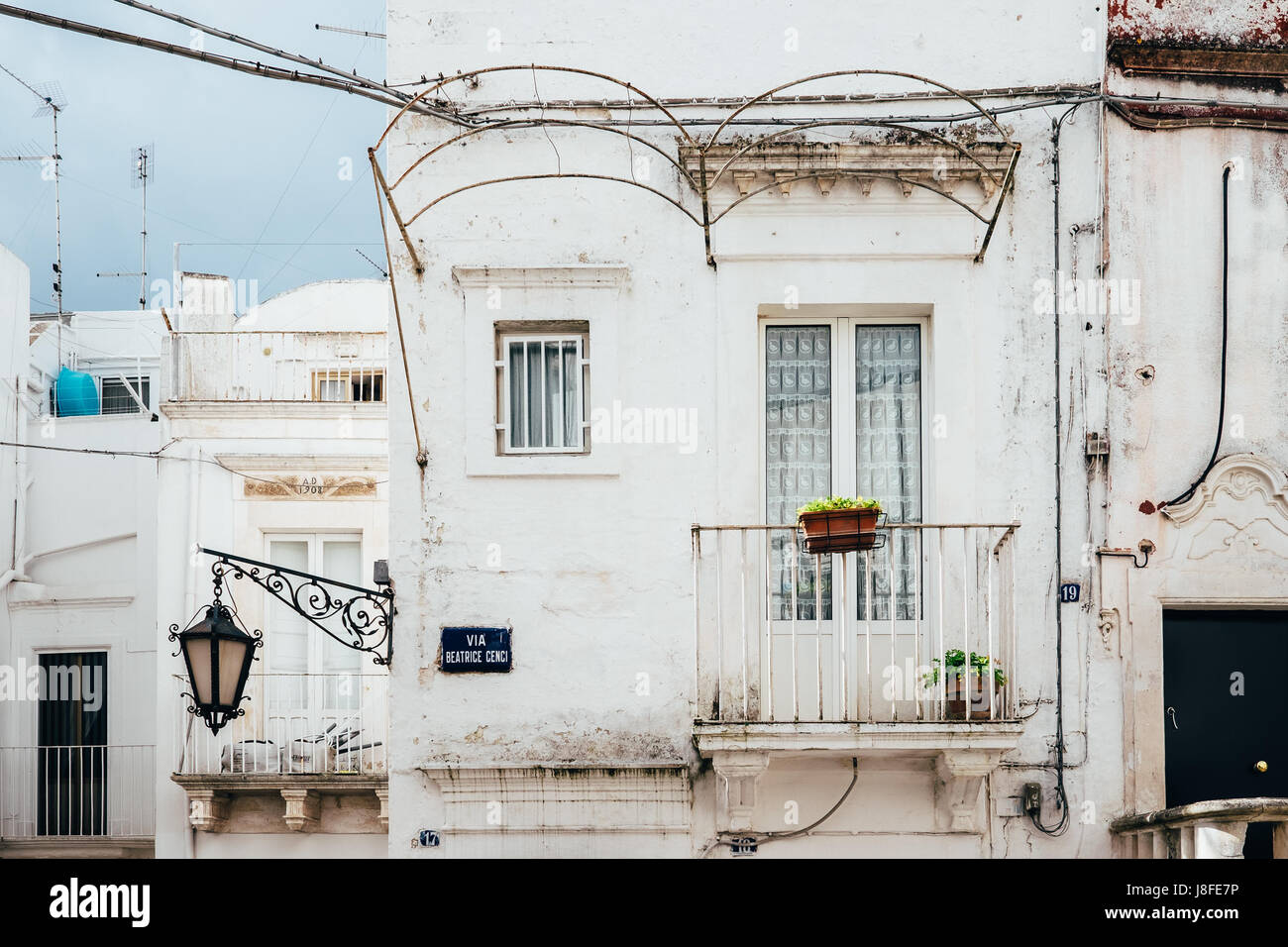 Traditionelle, historische Häuser in Martina Franca, Apulien, Italien Stockfoto