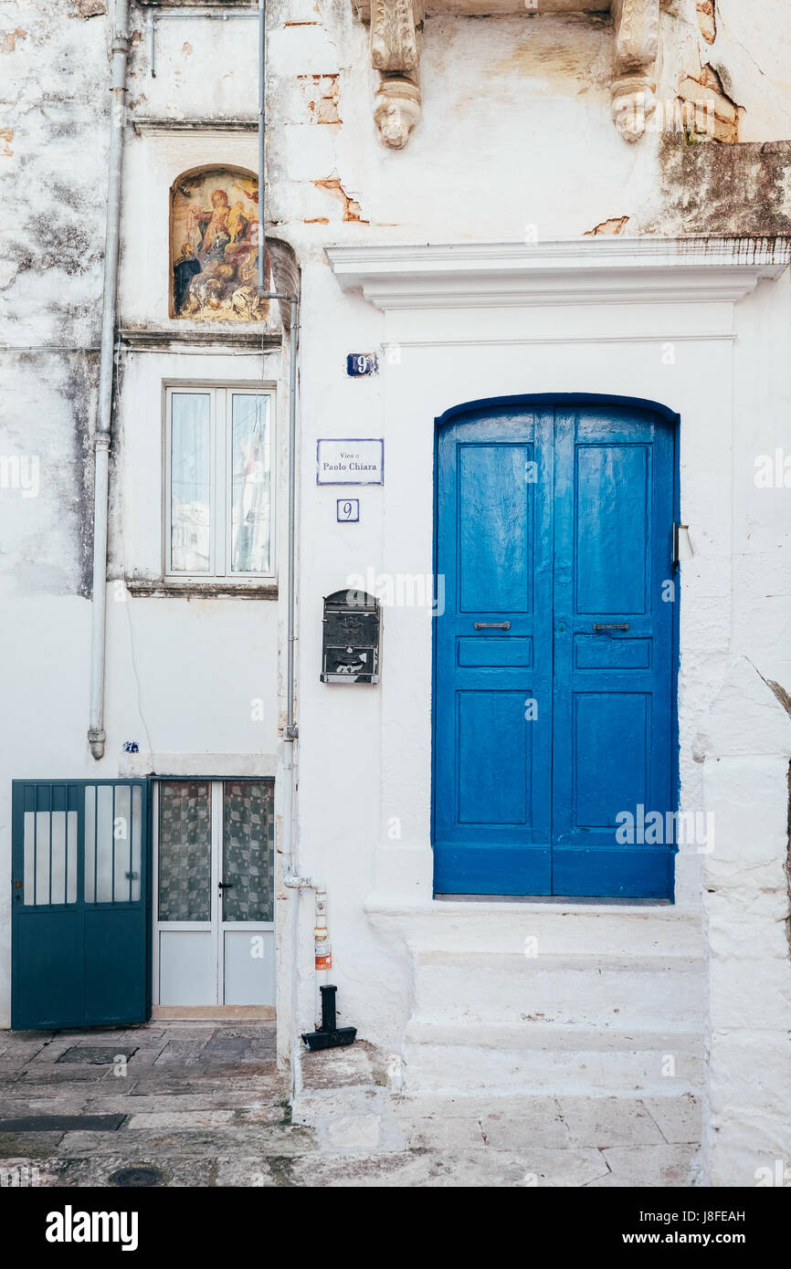 Eine typische, charmanten Straße in Martina Franca, Apulien, Italien Stockfoto