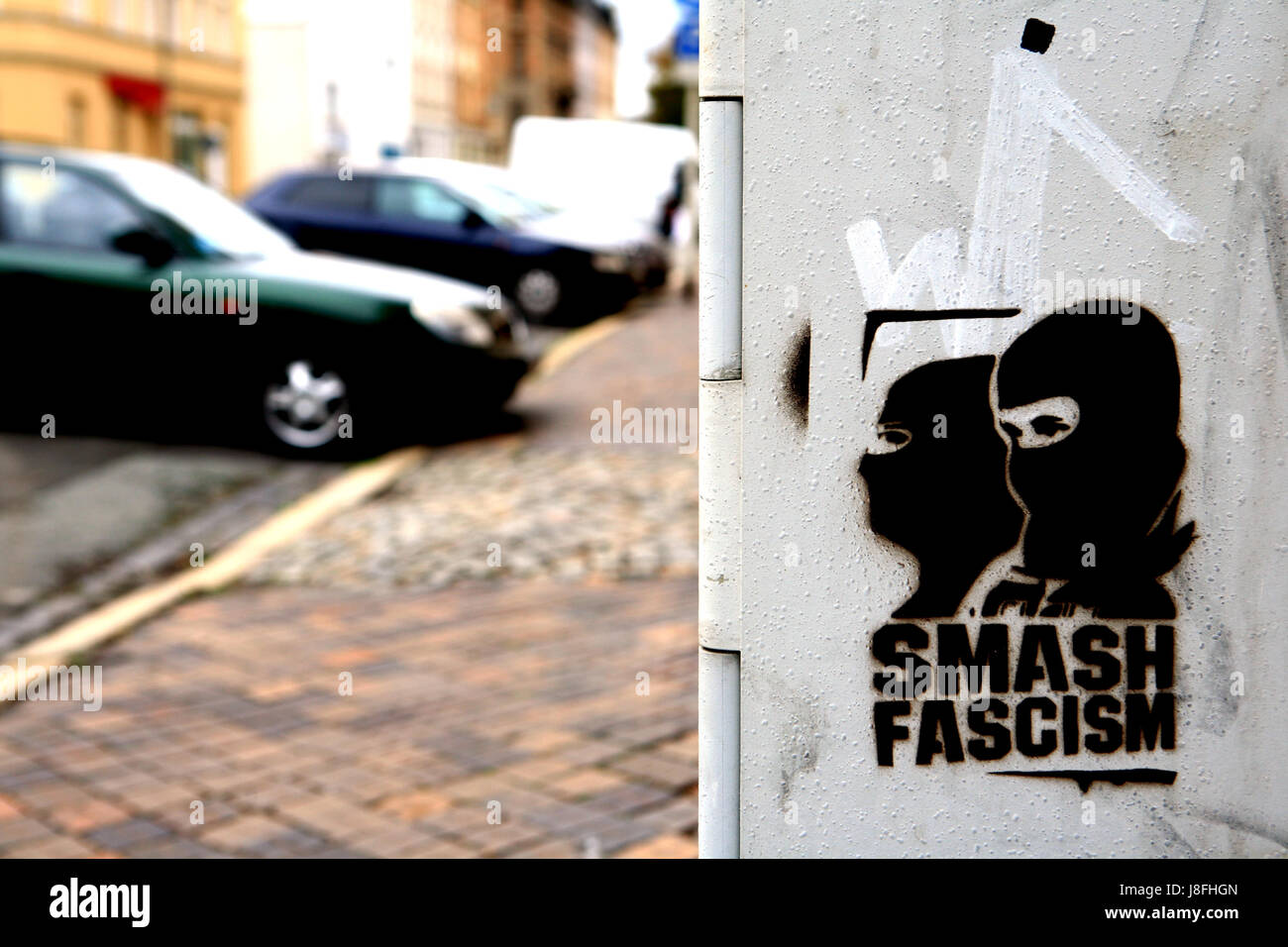 Faschismus zerschlagen Stockfoto