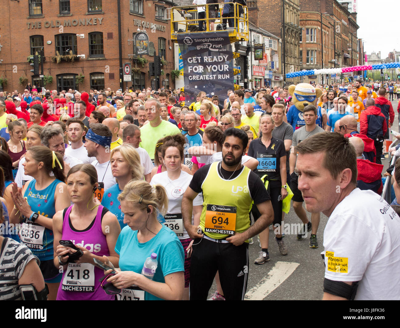 Läufer an der Great Manchester Run 2017 Stockfoto
