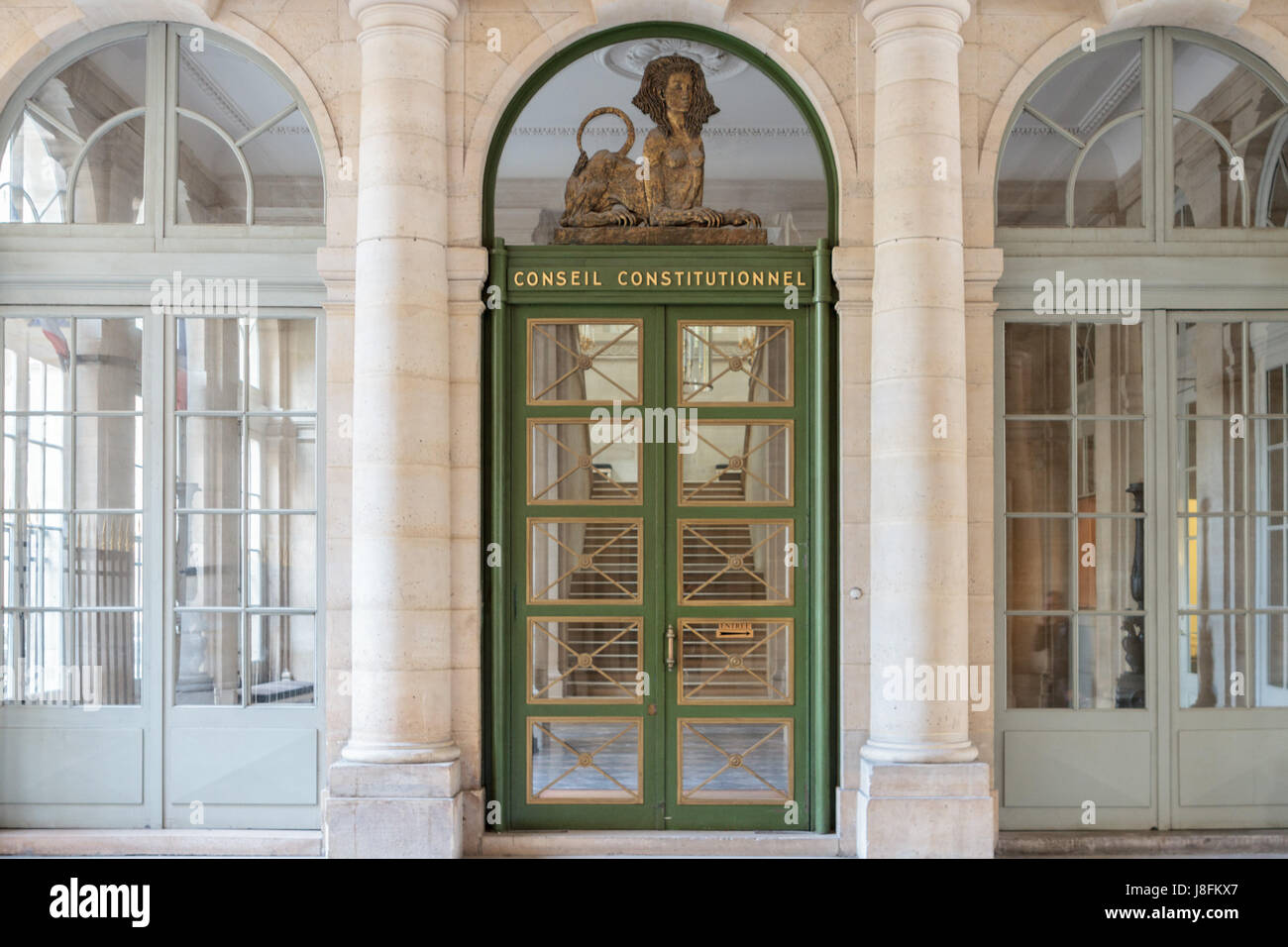 Die Büros der französische Verfassungsrat (Conseil Constitutionnel) befindet sich im Palais Royal in Paris, Frankreich Stockfoto