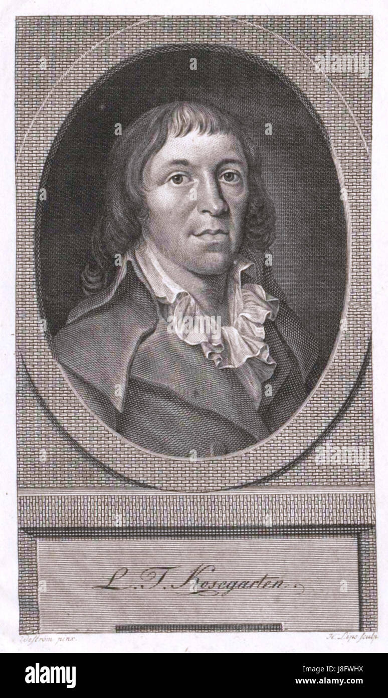 Dies ist wahrscheinlich ein Verweis auf eine Publikation oder Korrespondenz von L.T. Kosegarten und J.H. Lips, deren Arbeit akademische Forschung, Literatur oder intellektuelle Korrespondenz aus dem 19. Oder frühen 20. Jahrhundert umfassen könnte. Stockfoto