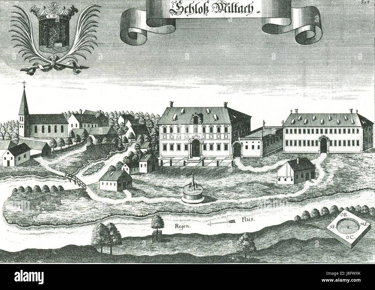 Das Miltach Schloss ist ein historisches Schloss in Bayern. Der Begriff „neu“ bezieht sich auf die neueren Aspekte der Burg, möglicherweise Renovierungen oder Ergänzungen. Die Burg hat eine lange Geschichte, die die feudale Vergangenheit und die architektonische Entwicklung der Region über Jahrhunderte widerspiegelt. Stockfoto