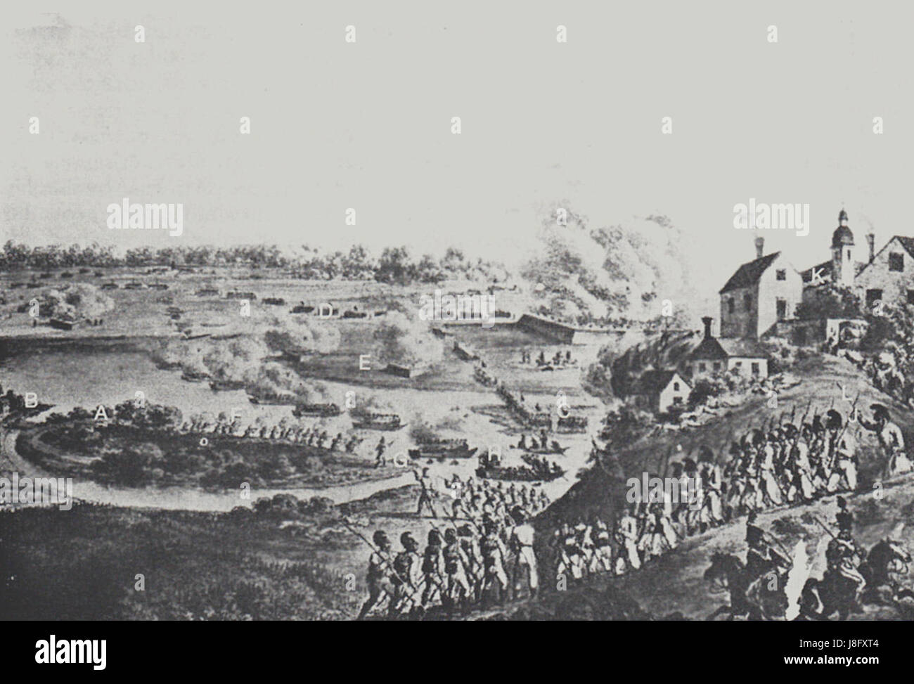 Gefecht Bei Rheinweiler 1793 Stockfoto
