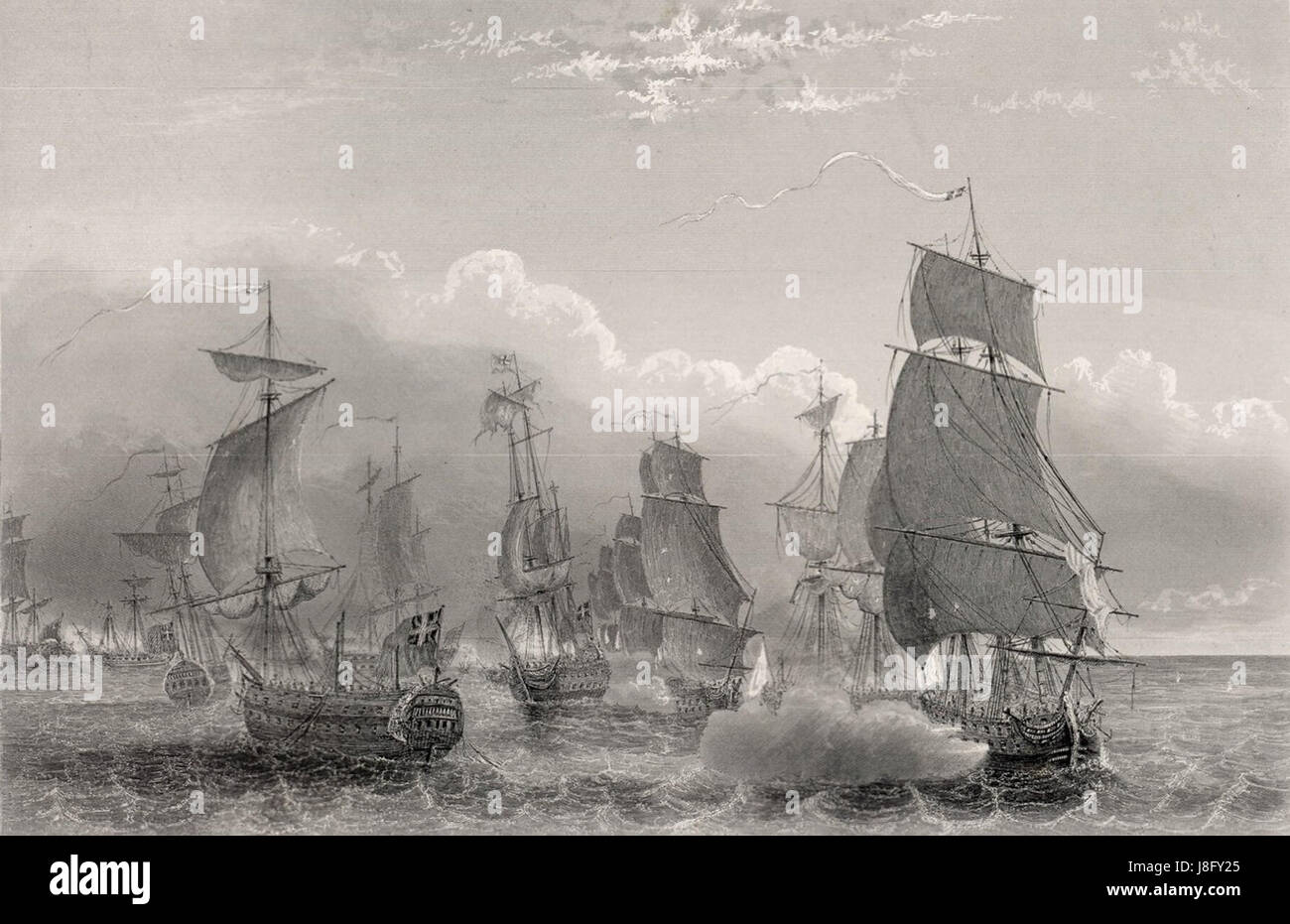 Martinique war 1779 eine französische Kolonie in der Karibik, bekannt für ihre Zuckerplantagen und Sklavenwirtschaft. Diese Periode war eine Zeit bedeutender Kolonialaktivitäten, wobei französische und europäische Einflüsse die sozialen und wirtschaftlichen Strukturen der Insel prägten. Im Jahr 1779 verstrickte sich die Insel in die größeren geopolitischen Konflikte der damaligen Zeit. Stockfoto