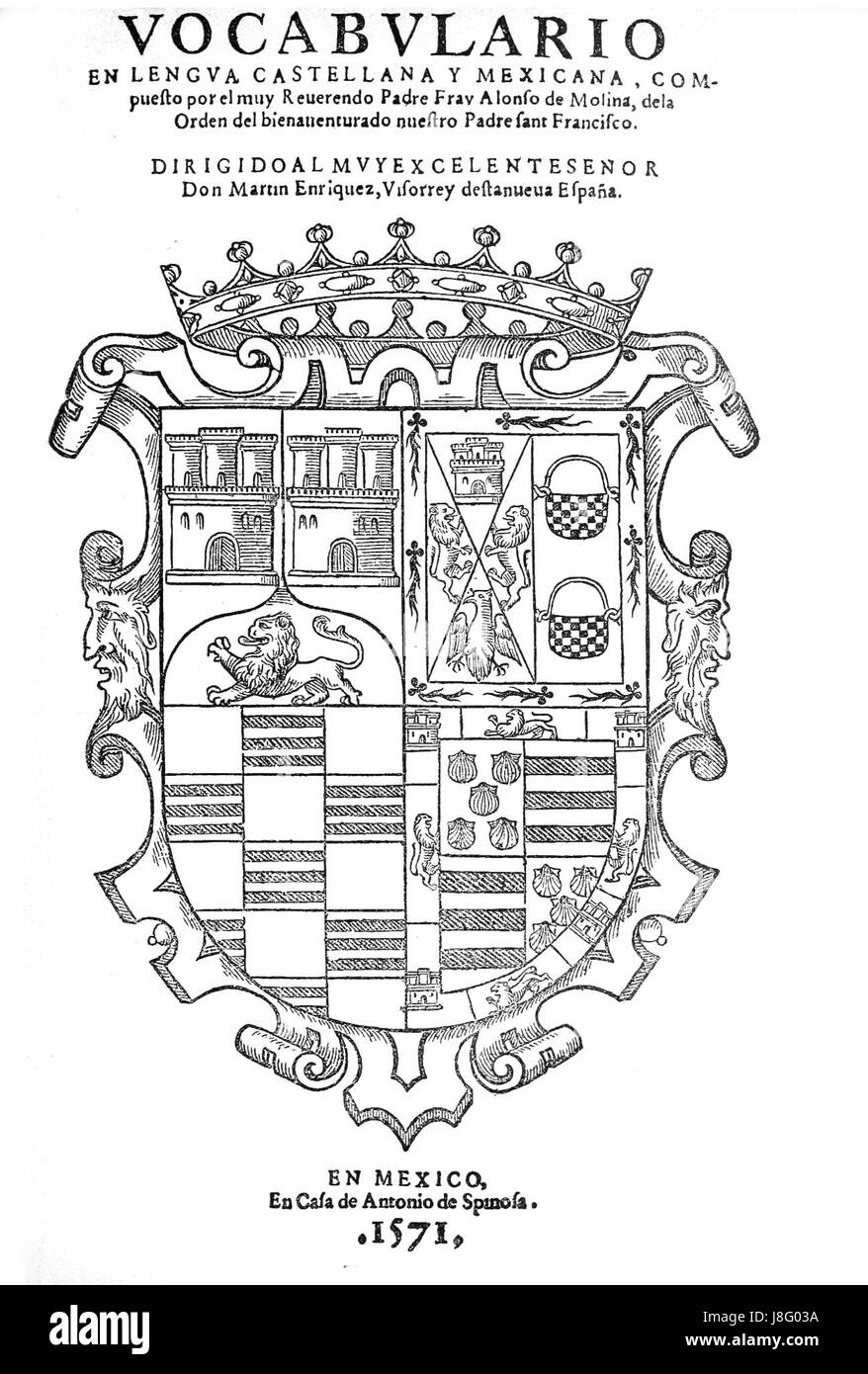 Das Molina Dictionary ist ein umfangreiches Spanisch-Englisch und Englisch-Spanisch Wörterbuch, das erstmals im 18. Jahrhundert veröffentlicht wurde. Sie gilt als eine wichtige Ressource für das Verständnis der spanischen Sprache und Grammatik. Stockfoto