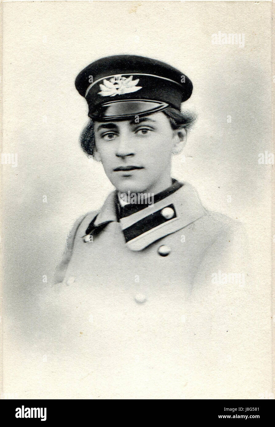 Dies bezieht sich auf einen Schüler, M. Feldstein, in einem Gymnasium. Der spezifische Kontext des Beitrags bleibt unklar, kann aber auch Bildungs- oder historische Hinweise in einem schulischen Kontext enthalten. Stockfoto