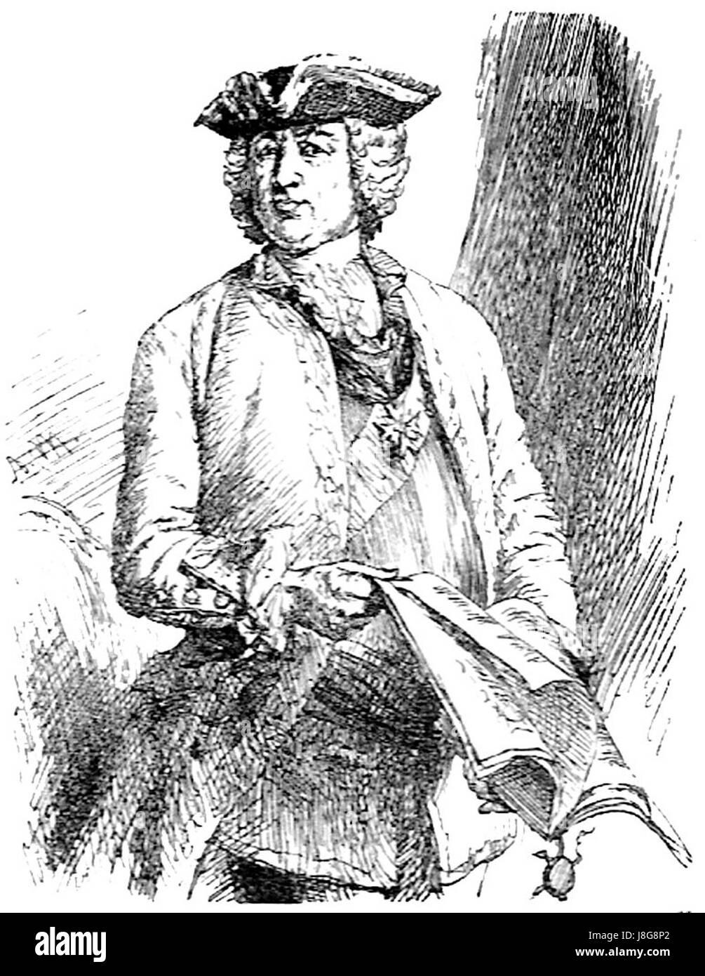 H. von Seckendorff, eine Figur aus dem 19. Jahrhundert, wird in einem Werk des renommierten deutschen Künstlers Adolf Menzel dargestellt. Das Kunstwerk spiegelt sowohl historische als auch kulturelle Elemente der Zeit wider. Stockfoto