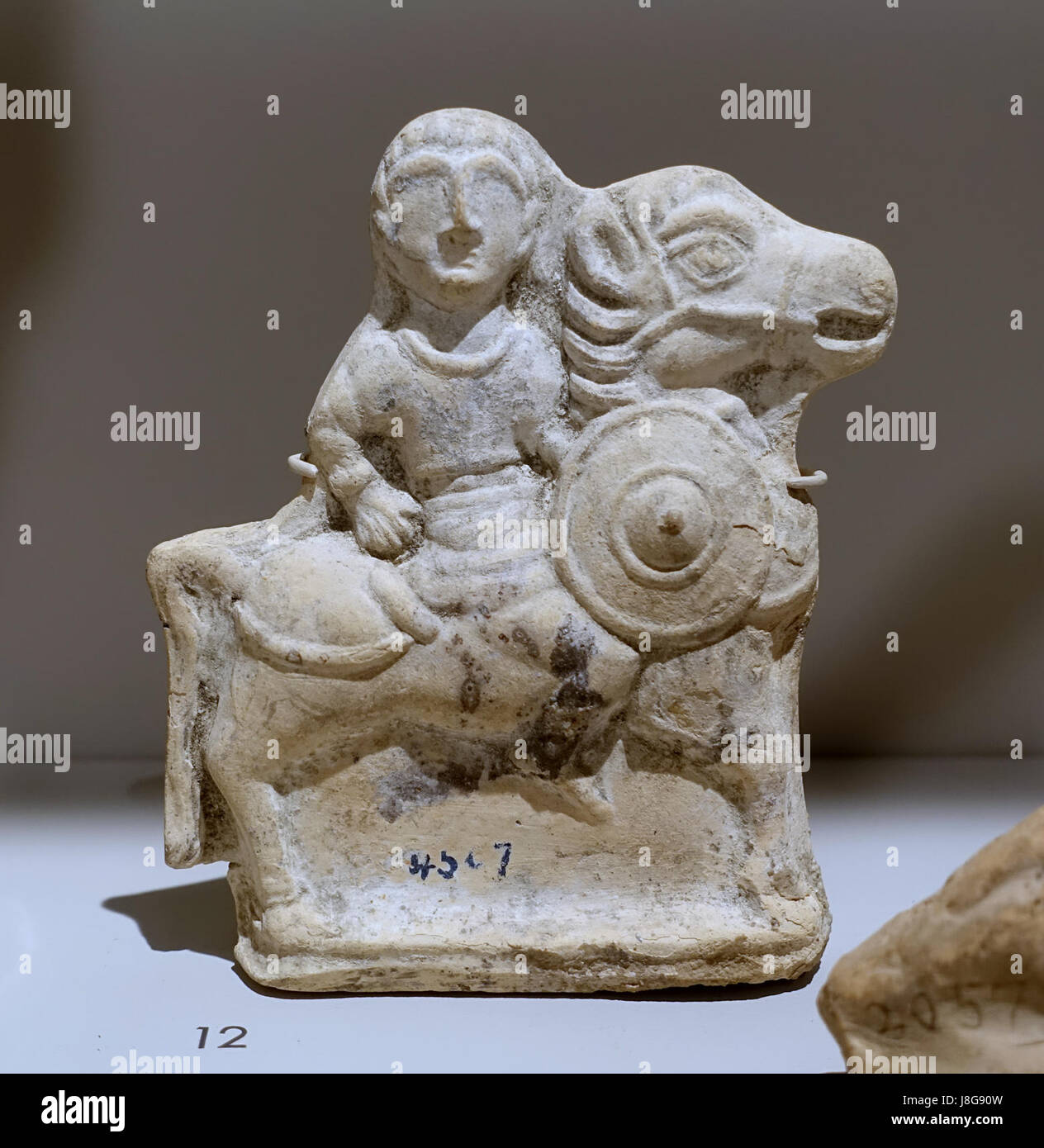 Reiter-Figur, unbekannter Herkunft, hellenistische, 332 37 v. Chr. Keramik Harvard Semitic Museum Cambridge, MA DSC06117 Stockfoto