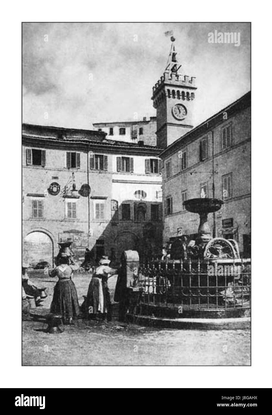Ferentino Storica Piazza V Emanuele II Stockfoto