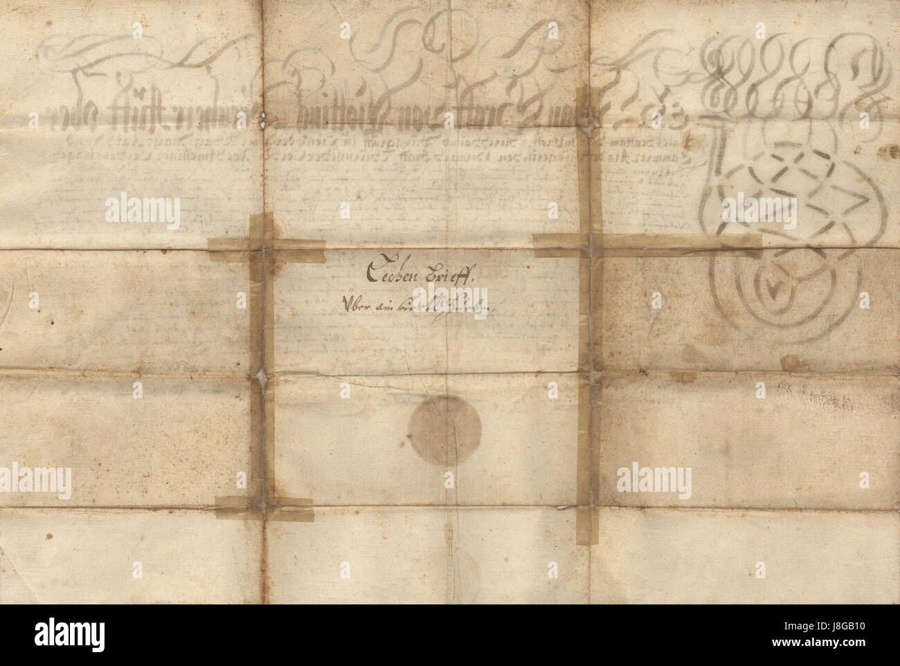 Dieses historische Bild aus dem Februar 1644 zeigt die Stadt Ljubljana und zeigt die Architektur und das urbane Leben der Stadt während des frühen 17. Jahrhunderts. Stockfoto