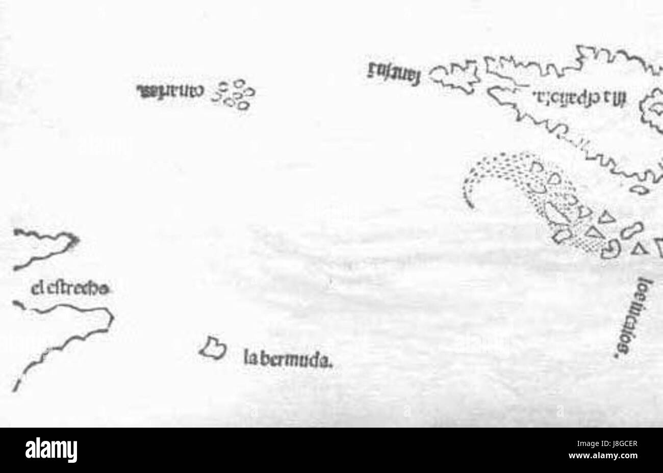 Map of bermuda Schwarzweiß-Stockfotos und -bilder - Alamy