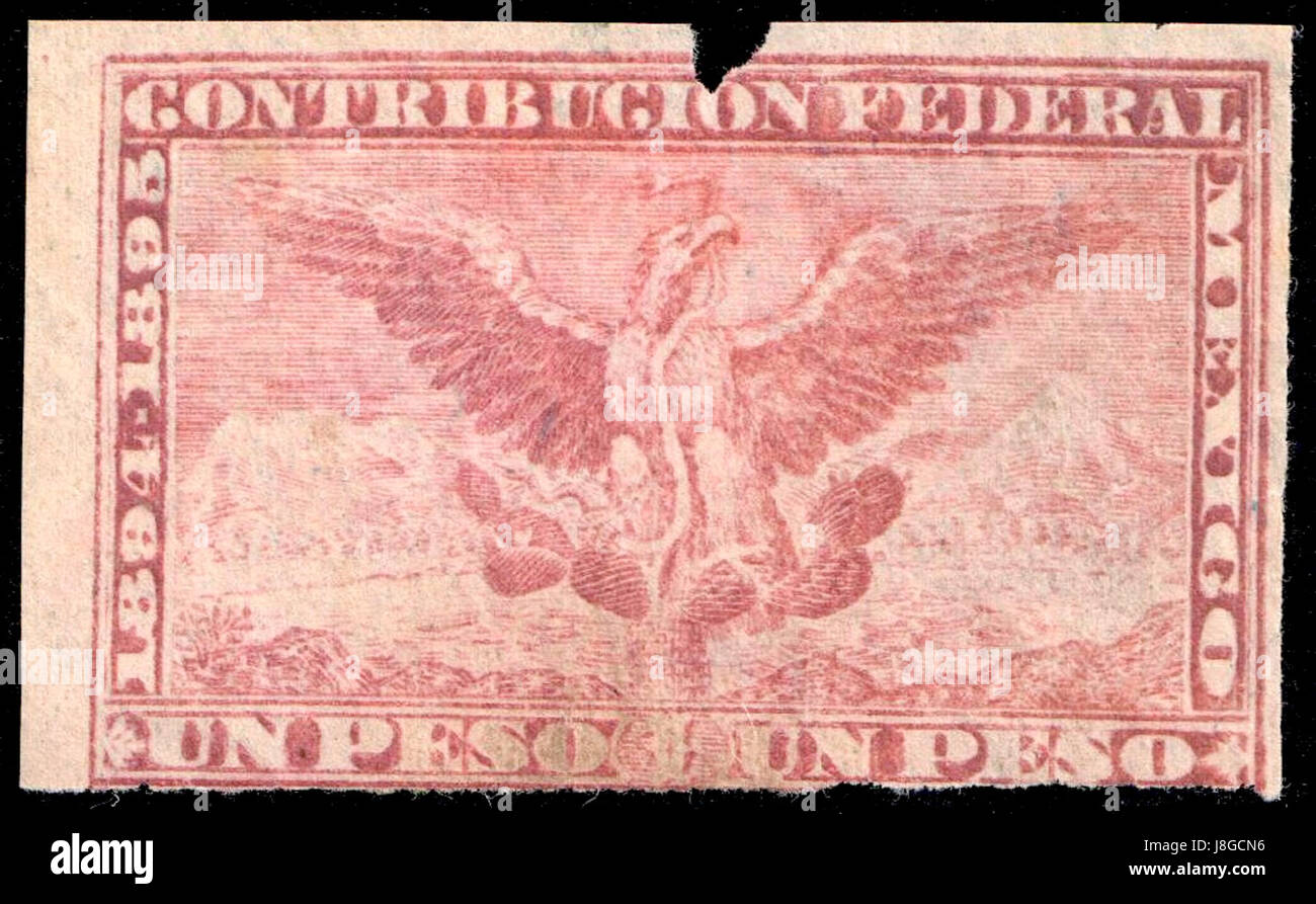 In diesem Dokument aus Mexiko werden die Einnahmenbeiträge des Bundes in den Jahren 1894 bis 1895 beschrieben, die im späten 19. Jahrhundert Teil der Wirtschaftsstruktur des Landes waren. Sie bietet Einblicke in Mexikos Fiskalpolitik, das Steuersystem und die Entwicklung der Bundeseinnahmen während der postrevolutionären Ära. Stockfoto