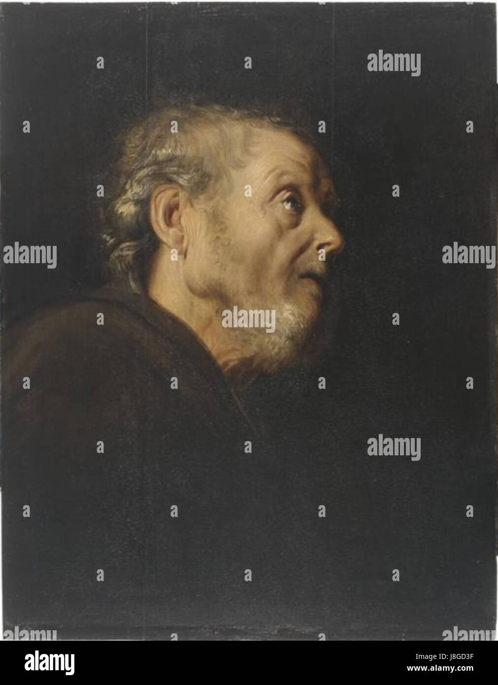 Jan Lievens Head eines alten Mannes Stockfoto