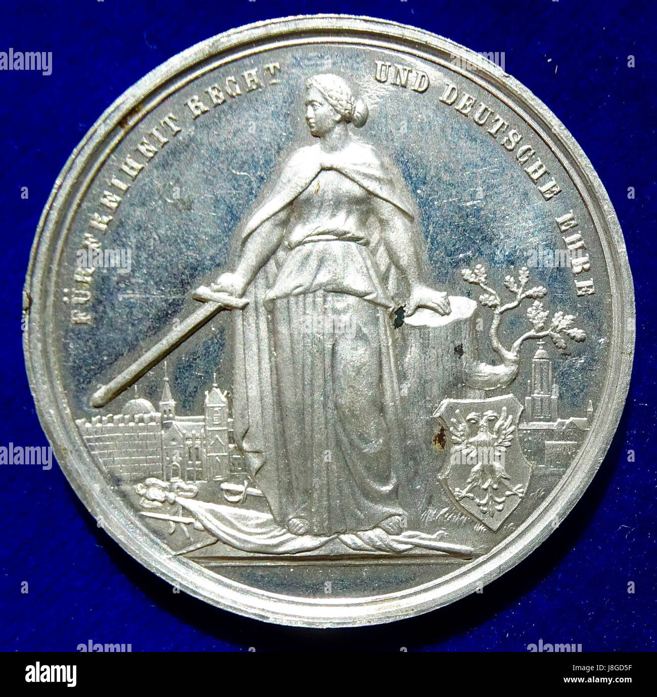 Deutsche Medaille 1870 Belagerung von Straßburg, Elsaß, in der Franco-preußischen Krieg (Vorderseite) Stockfoto