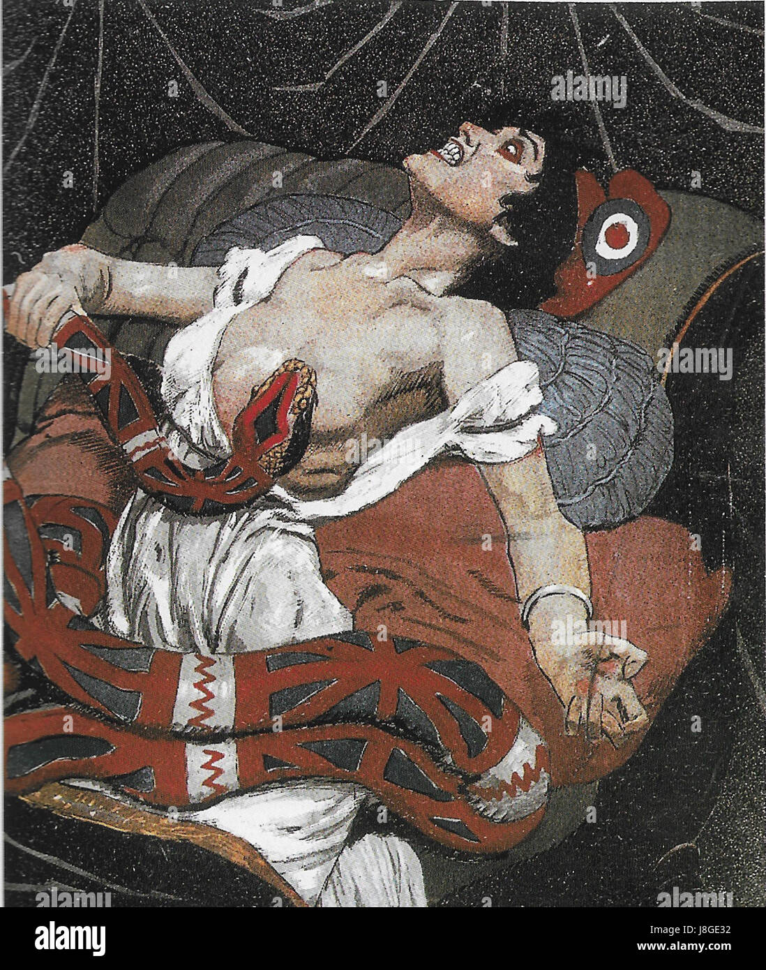 Ein deutscher Titel, der „Selbstmord Franceâ“ bedeutet und sich wahrscheinlich auf ein historisches oder politisches Ereignis bezieht, das möglicherweise mit französischer Geschichte oder politischen Bewegungen in Zusammenhang steht. Stockfoto