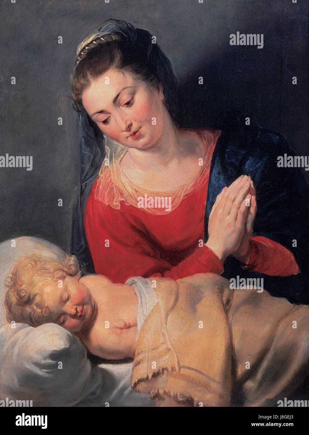 Maria und das Kind Christ, von Rubens Stockfoto