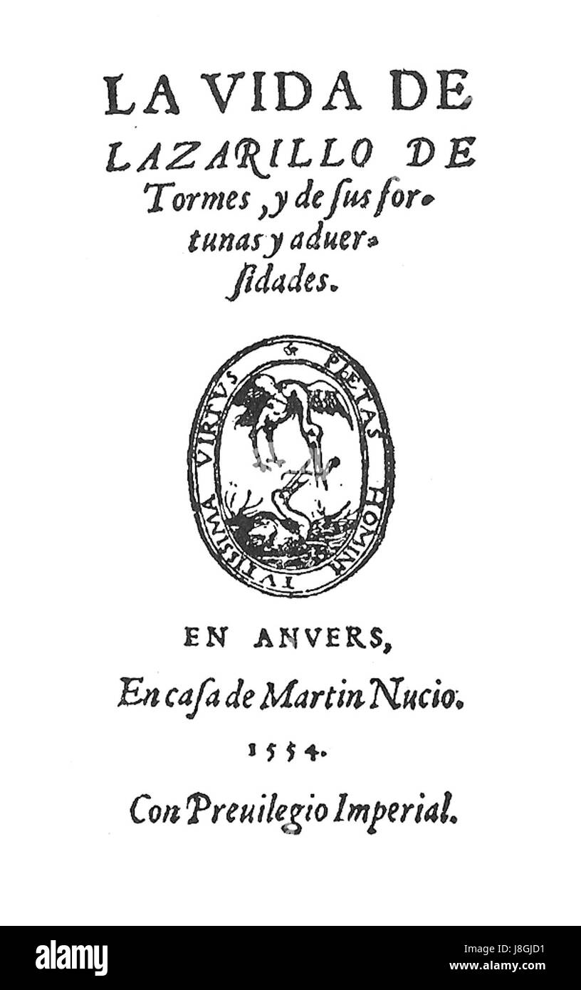 Lazarillo Amberes Martin Nucio Stockfoto