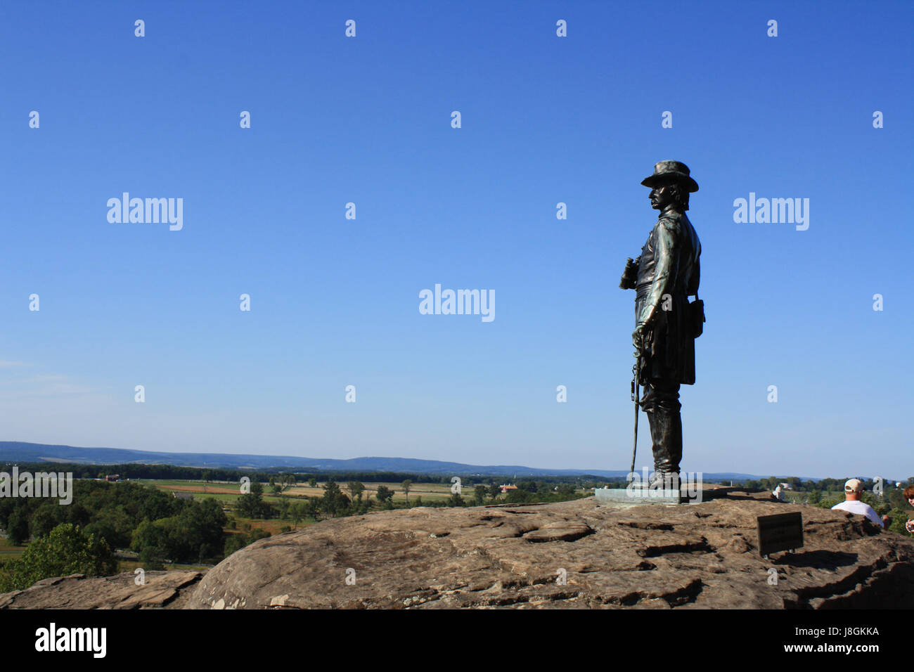 General Warren Denkmal am Little Round Top Stockfoto