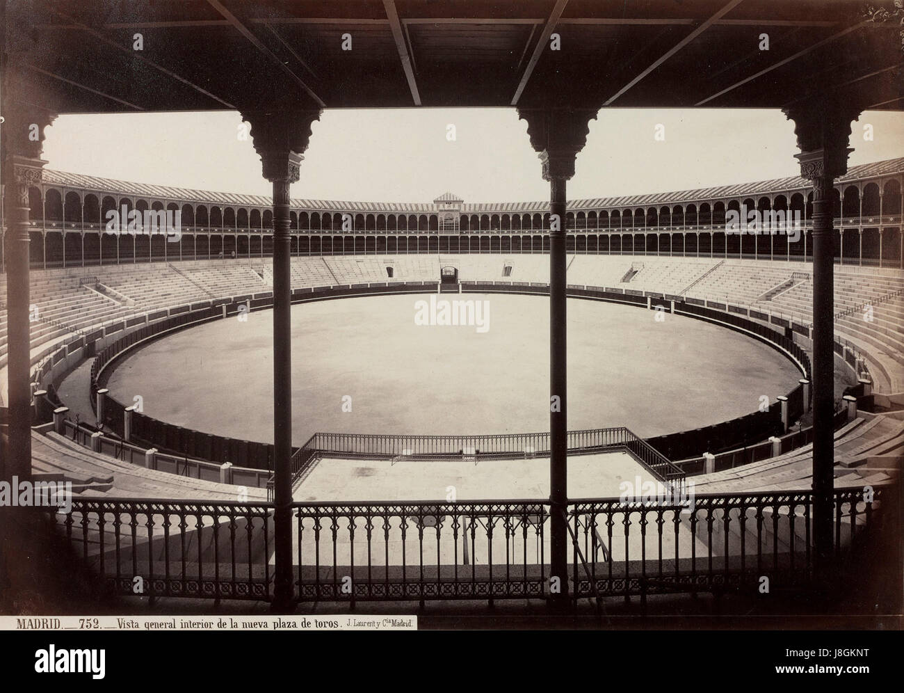 Madrid Vista interior De La Nueva Plaza de toros Stockfoto