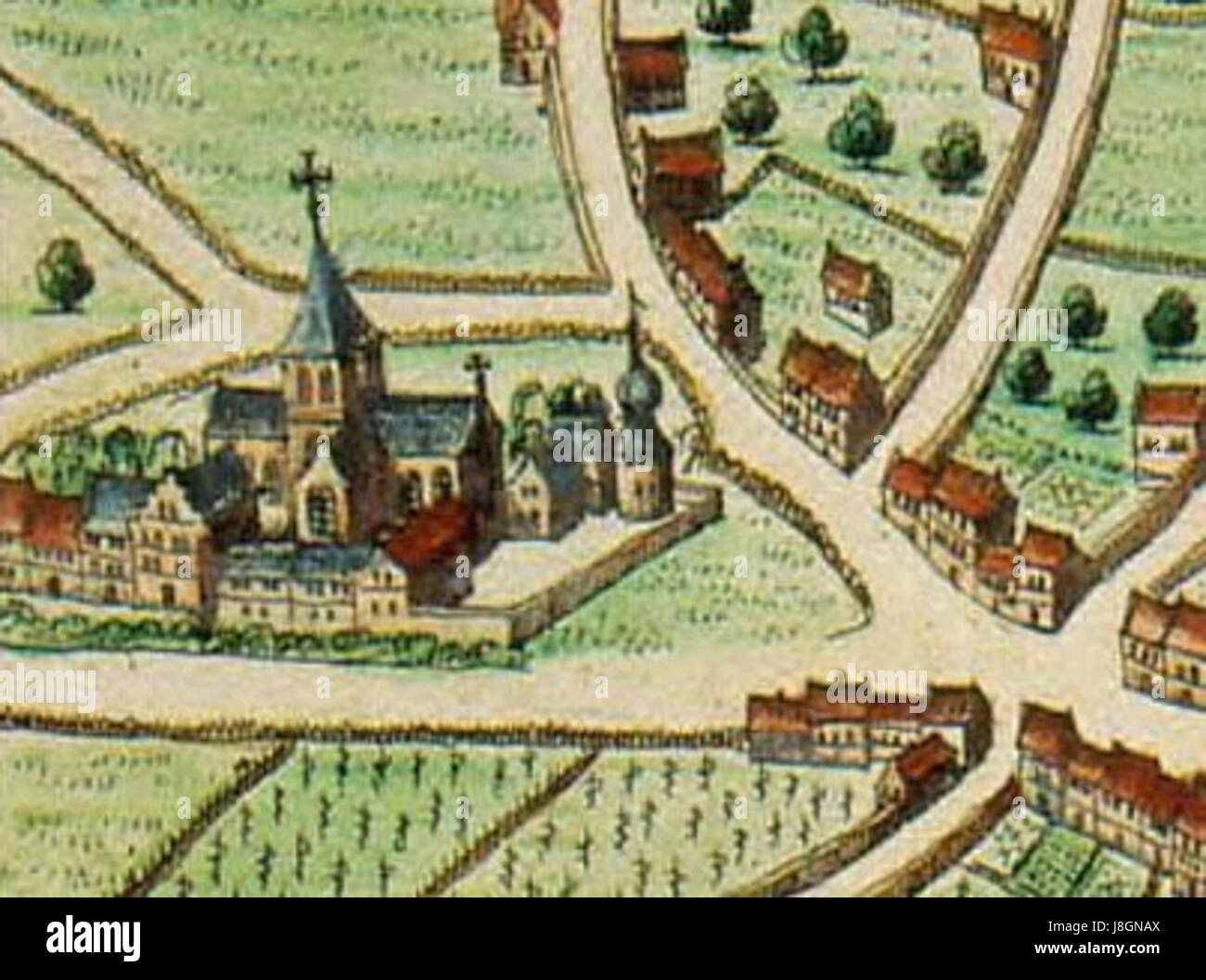 Lüttich Blaeu Saint Giles Stockfoto