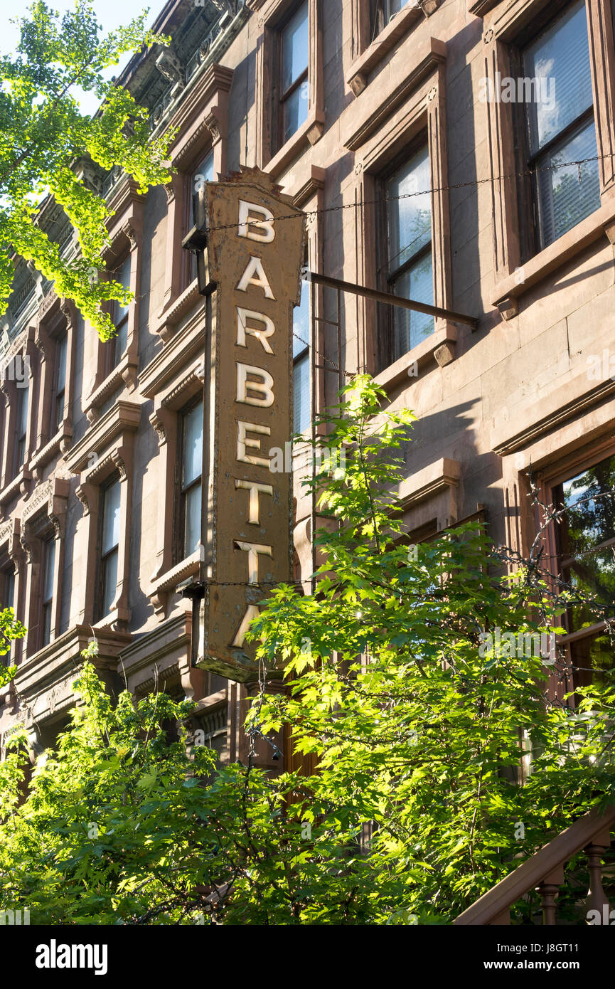 Barbetta, einem eleganten norditalienischen Stil Restaurant in Hells Kitchen, New York City Stockfoto