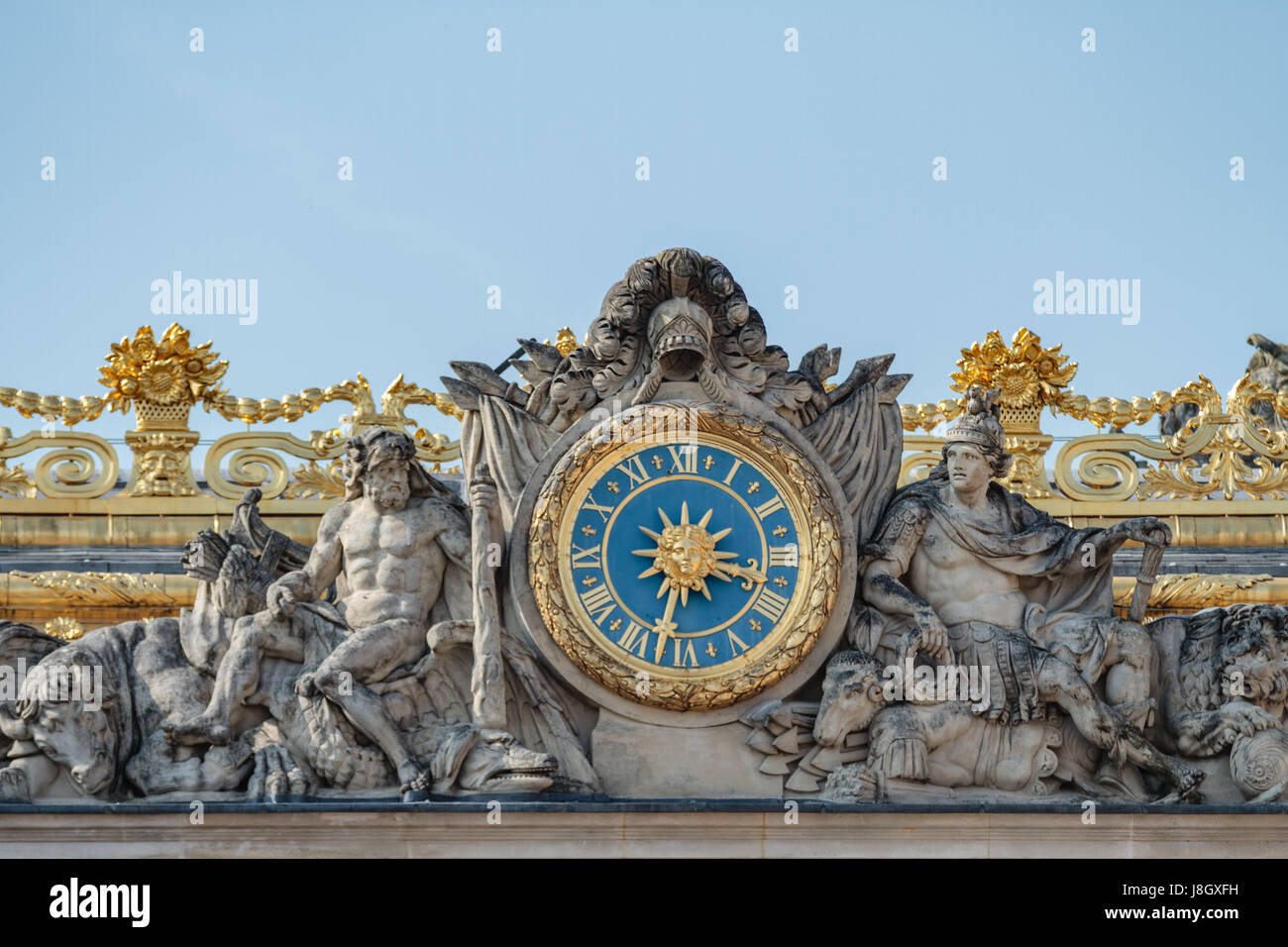 Horloge du Château de Versailles Stockfoto