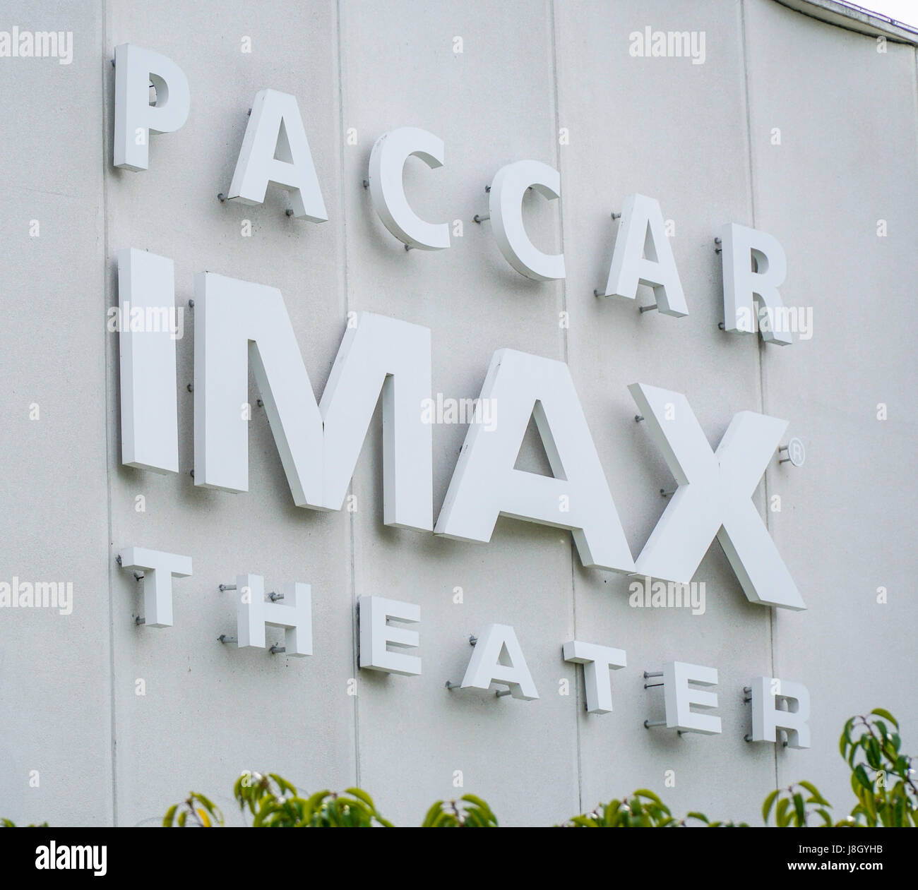 IMAX-Kino am Seattle Pacific Science Center - SEATTLE / WASHINGTON - 11. April 2017 Stockfoto