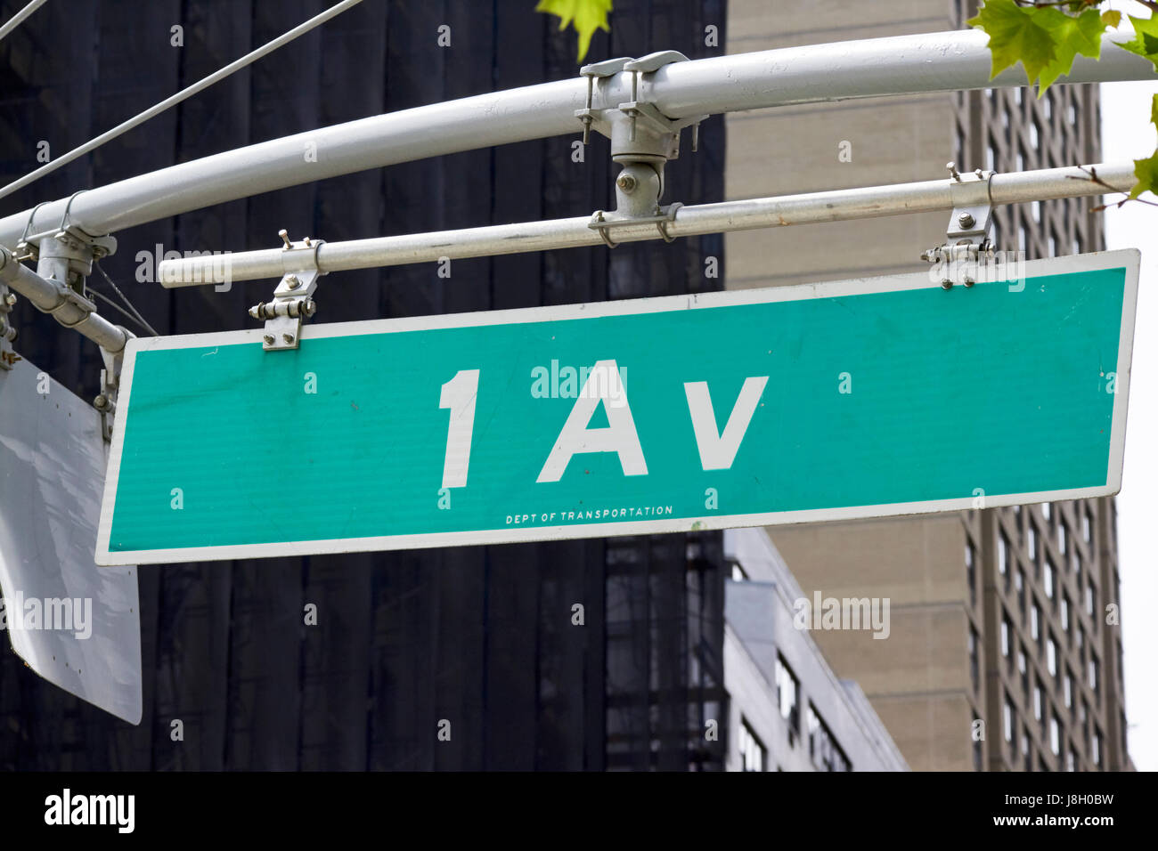 erste Allee Straße melden Sie New York City USA Stockfoto