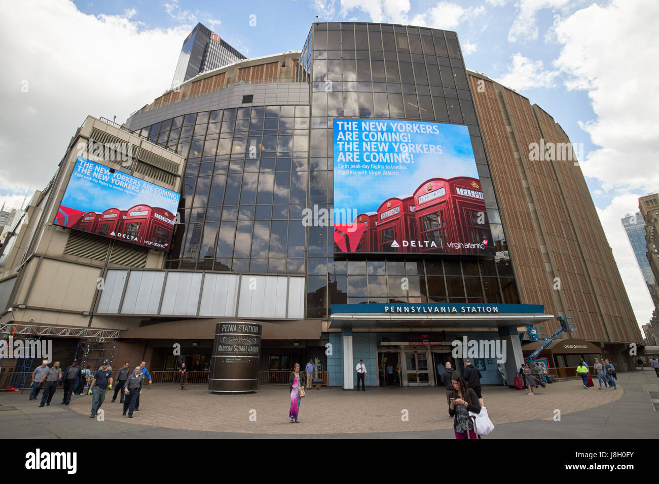 Pennsylvania Station und Madison square garden New York City USA Stockfoto