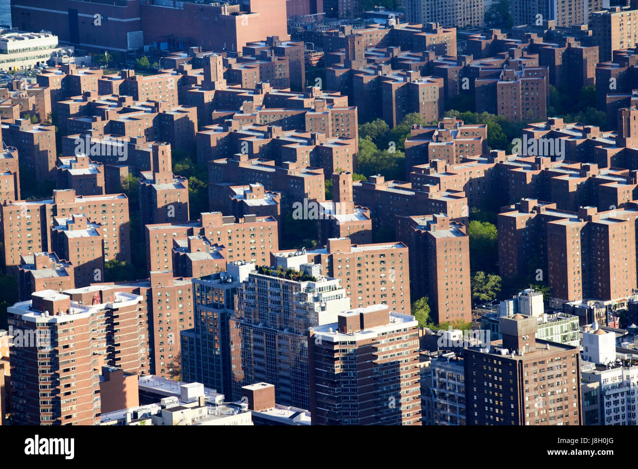 Blick von Stuyvesant Town und peter Cooper Village Nachkriegszeit Wohnprojekte untere Manhattan New York City USA Stockfoto