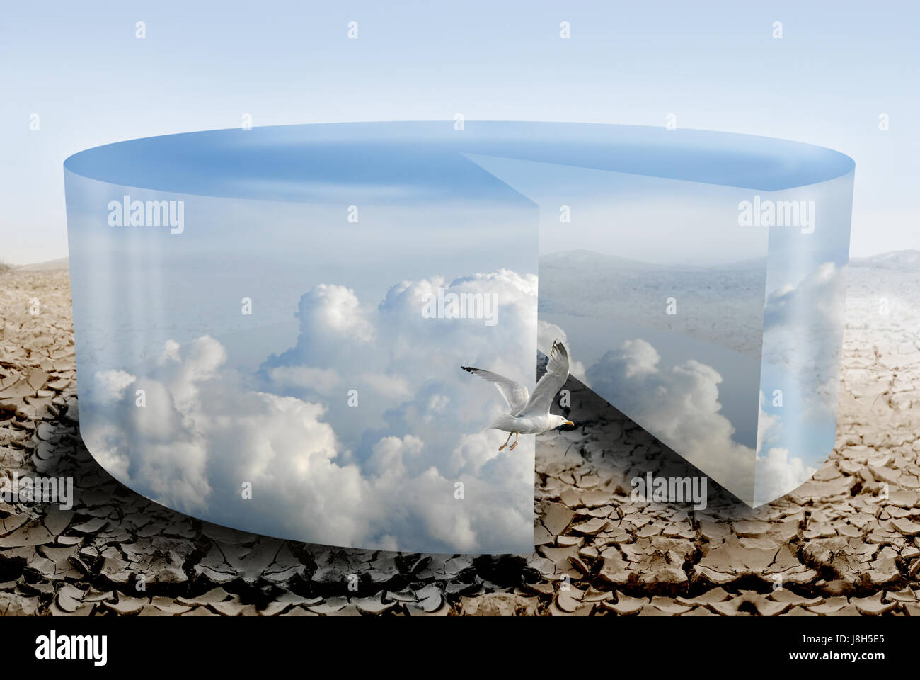 blau, Umgebung, Umwelt, Wüste, Ödland, Himmel, Paradies, braun, Stockfoto