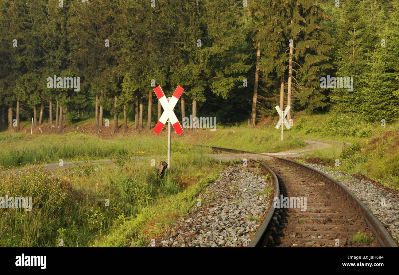 Andreaskreuz Stockfoto