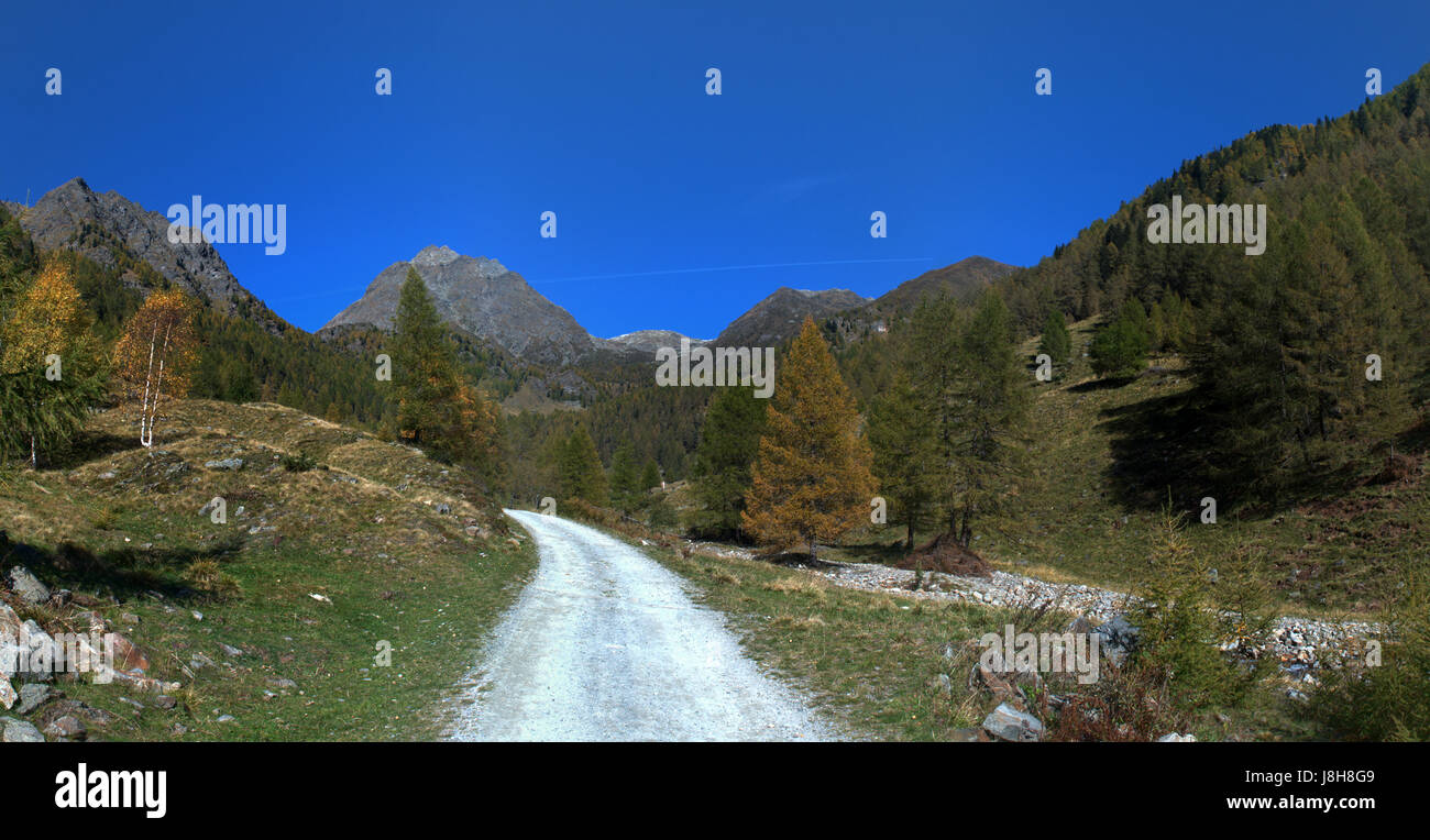 Berge, Wandern, gehen, Wandern, Wanderung, Südtirol, Berg, Wandern, fallen, Stockfoto