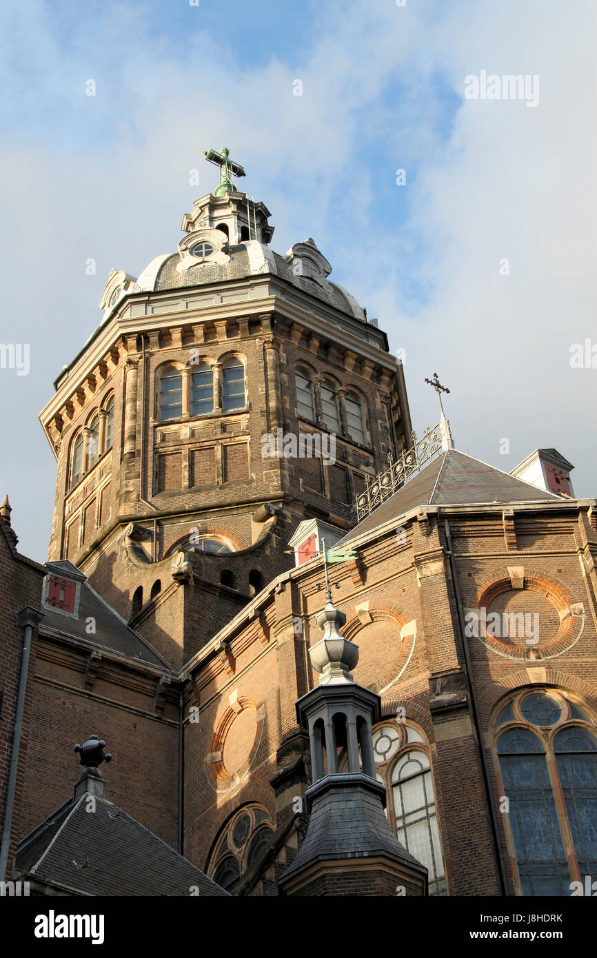 Kuppel, Amsterdam, historisches, Kirche, Dom, Kreuz, Barock, Europa, Holland, Stockfoto