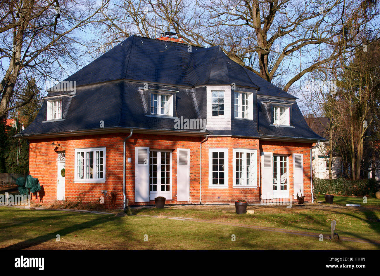 Haus, Gebäude, Potsdam, Villa, Garten, Ortsrand, Preußen, Brandenburg