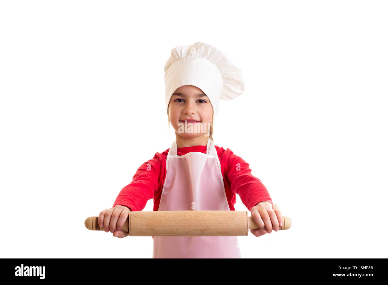 Kleines Mädchen Kochen Stockfoto